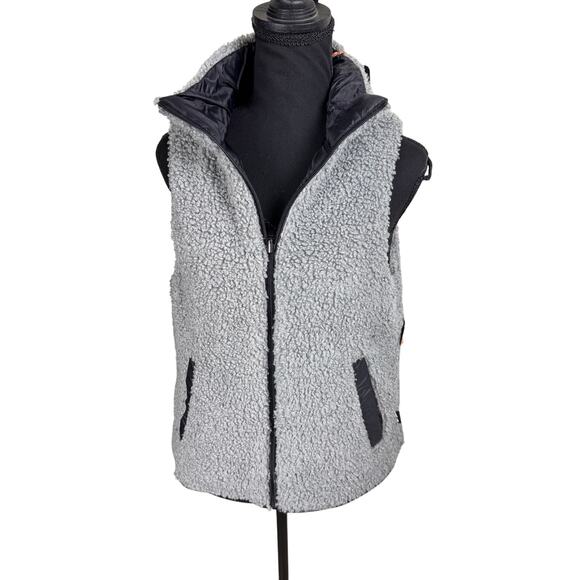 BASS OUTDOOR Women's Reversible Zip-Front Vest BLACK/GRAY NWT SIZE XS - Picture 8 of 13